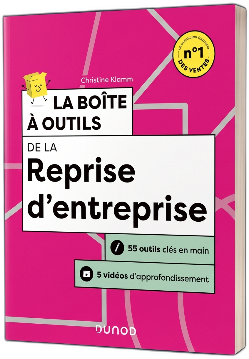 Le livre La boîte à outils de la reprise d'entreprise, de Christine Klamm, chez Dunod